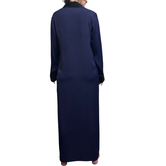 Haider Ackerman Malibu Dress Cobalt Blue size FR 34 Colorblock Black trim - Picture 5 of 15